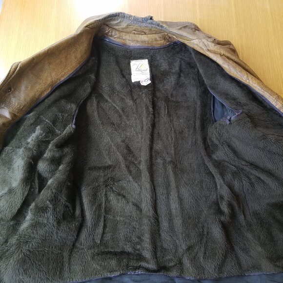 Vintage Kurland Men's 40 Brown Glove Tanned Leather Insulated Jacket - Picture 7 of 15